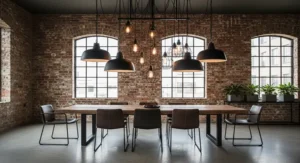 Best Modern Industrial Dining Room Lighting Fixtures Over Rectangular Tables