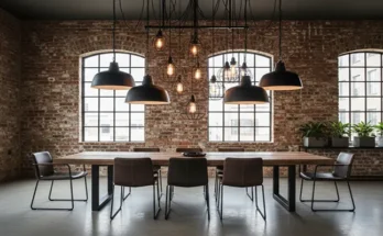 Best Modern Industrial Dining Room Lighting Fixtures Over Rectangular Tables