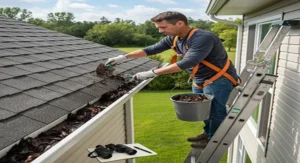 DIY Guide for Cleaning and Inspecting Gutters on a Two-Story House
